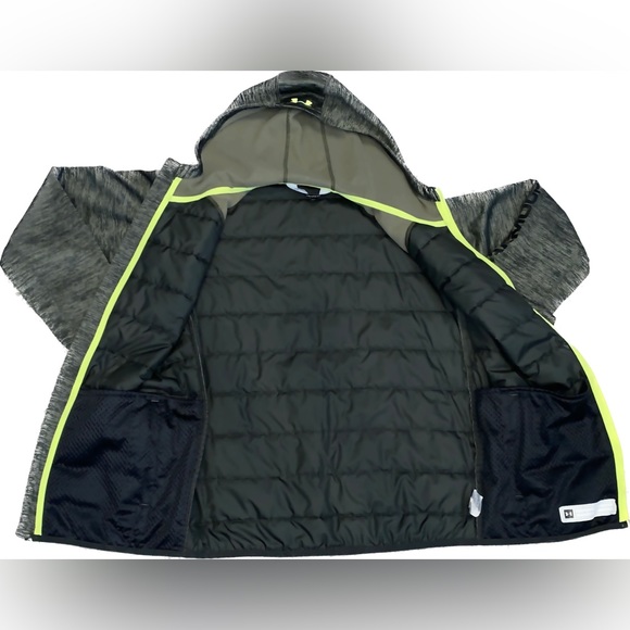 Under Armour Boys Jacket Dark Green Day Trekker Hybrid YXL - Picture 4 of 8